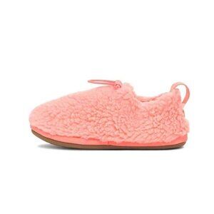 NEW UGG PLUSHY PINK SHEARLING COLD WEATHER KIDS SLIPPERS SZ 3